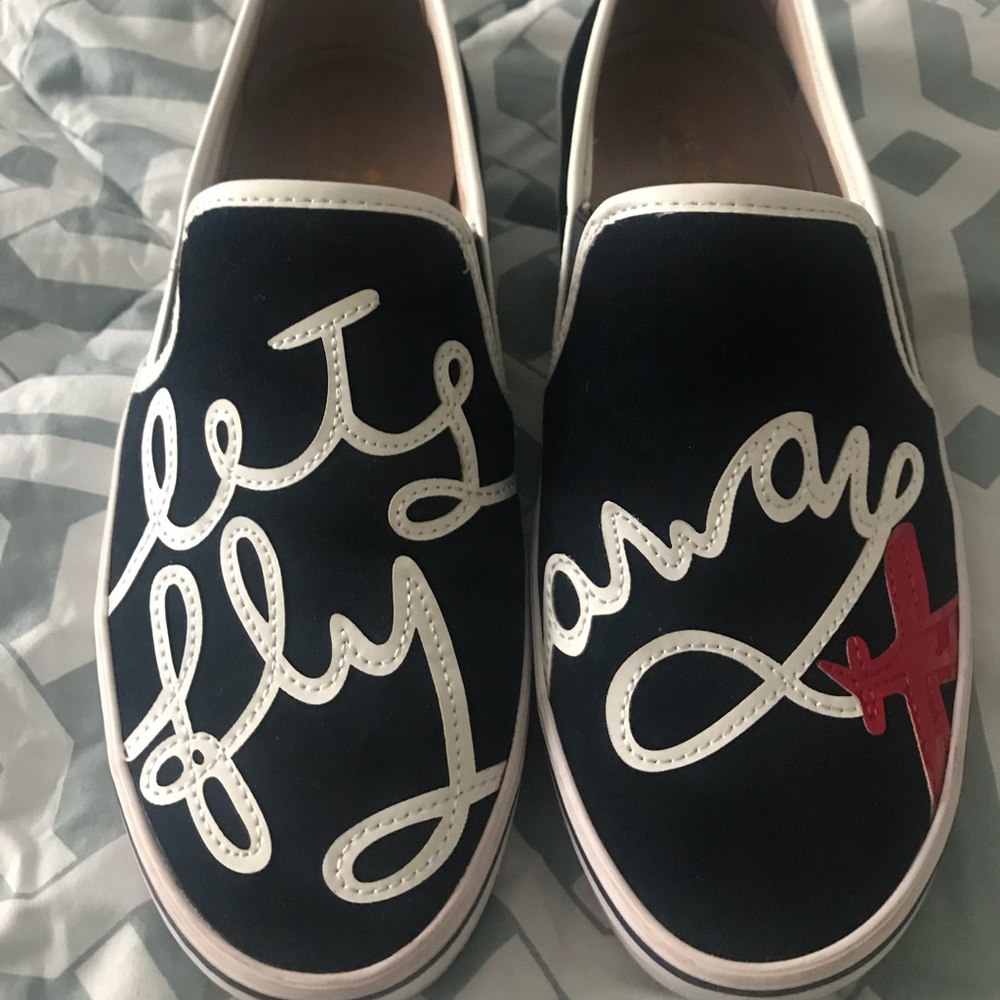 Kate Spade “Let’s Fly Away” Suede Sneaker  7 1/2